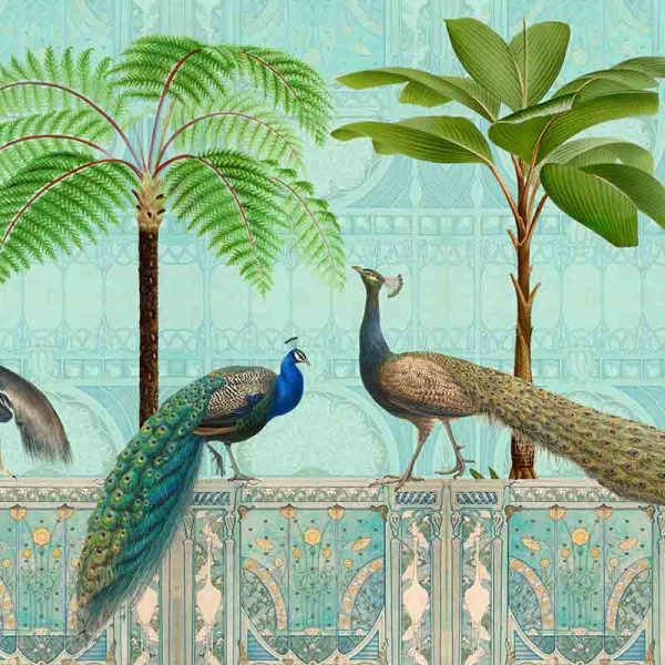 Chinoiserie palace of birds tropical andreahaase square