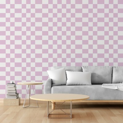 Asymmetrical Check Purple - LayerPlay Wallpaper
